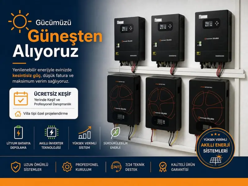 Villa Tipi İnverter ve Lityum Batarya Uygulaması