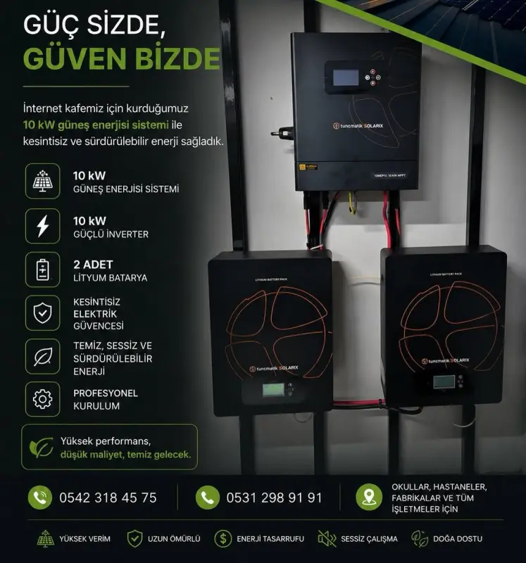 İnternet Kafe için 10 kW Güneş Enerjisi Sistemi
